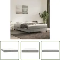 vidaXL Matras Kopen - Pocketvering Matras - Pocketveringmatras 120x210x20 cm fluweel lichtgrijs - Fluweel Matras - Kingsize Matras - Tweepersoons Matras