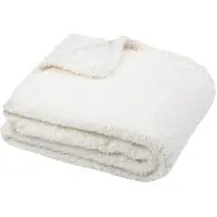 Mexen Textiles Plaid/bankdeken Montreal - wit - 130 x 160 cm - harige polyester - 1 persoons