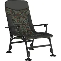 The Living Store Visstoel - Visstoelen - Vissersstoel - Karperstoel - Visstoel met armleuning inklapbaar camouflage