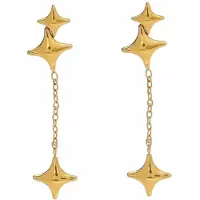 Charme Bijoux Rvs- goudkleurig- ster- oorbellen-