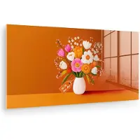 MuchoWow Vaas - Bloemen - Oranje