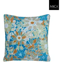 Mica Decorations Fleur Kussen - 45 x 45 x 10cm - Blauw