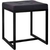 CLP Barci kruk met bekleding en zwart ijzeren frame Stof/zwart