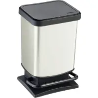Rotho Paso pedaalemmer - prullenbak 20L - BPA vrij - wit metallic