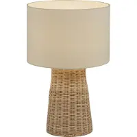 Lumidora Tafellamp 74740 - E27 - Wit - Naturel - Riet - ⌀ 33 cm