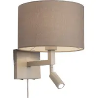 Lumidora Wandlamp 31448 - Voor binnen - SIENA - 2 Lichts - Ingebouwd LED - 1.0 Watt - 100 Lumen - 2700 Kelvin - Beige - Taupe - Zand - Metaal