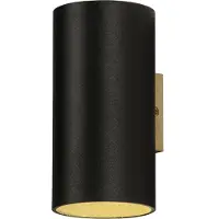 Lumidora Wandlamp 74863 - Voor buiten - AUSTIN - 2 Lichts - Ingebouwd LED - 6.0 Watt - 560 Lumen - 2700 Kelvin - Zwart - Goud - Metaal - Buitenlamp - Badkamerlamp - IP54