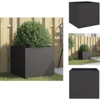 vidaXL Plantenbak 49x47x46 cm staal zwart