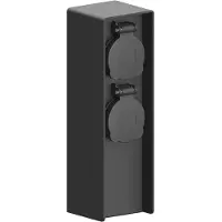 LEDVION - Buitenstopcontact Paal - 2 Stopcontacten - Waterdicht IP44