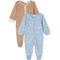 MINOTI Rompertje/body beige / lichtblauw