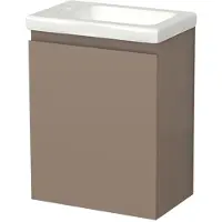Maxaro Modulo Pico Toiletmeubel met wastafel | 40 cm Taupe Greeploos front Keramiek