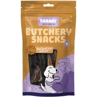 Braaaf 10x Hondensnack Butchery Beef Head Skin With Hair 150 Gr