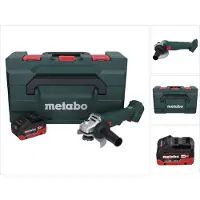 Metabo B 18 L 9-125 Accu haakse slijper 18 V 125 mm + 1x accu 8.0 Ah + metaBOX - zonder lader