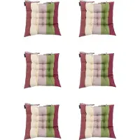 Madison - Zitkussen - Universeel - 6 stuks - 46 x 46 cm - Vivero Bordeaux - Tuin - Toscane
