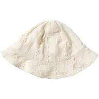 Salted Stories Anglaise Hat | Broderie-stof | Witte Zonnehoed | Maat 74/80 tot en met 98/116