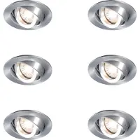 QAZQA Set van 6 moderne kantelbare inbouwspots - Club