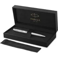 Parker Sonnet Ciselé Special Edition balpen, dop, huls en detail met palladium afwerking, medium, zwarte inkt