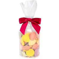 Packlinq Frosted Plastic Zakken ronde Bodem 8,3x25,4 cm Met Papieren Kaart (50 stuks) | Plastic zak