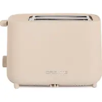 Create - Broodrooster van 750 W - Met beveiligingssysteem - Zes vermogensniveaus - Zand - TOAST STUDIO