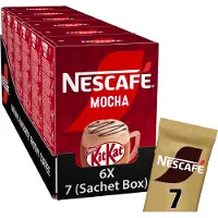 Nescafe Mocha KitKat oploskoffie - 6 doosjes x 7 zakjes