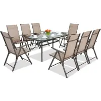 Garden Point Stalen dining tuinmeubels Modena/Rosario voor 8 personen bruin