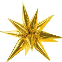 Party Deco Partydeco - Folieballon 3D Ster Goud 95 cm