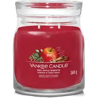 Yankee candle red apple wreath signature medium jar