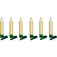 Krinner Lumix kerstboomkaarsen | Superlight Mini | 6 stuks op batterij |