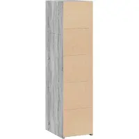 vidaXL Hoge kast 30x41x124 cm bewerkt hout grijs sonoma eikenkleurig