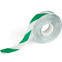 Durable Vloermarkeringstape DURALINE Groen, wit 50 mm (B) x 30 m (L) PVC (Polyvinylchloride)