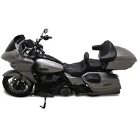 Mustang 23-24 HD CVO Rd Glide(ST), 2024 Rd Glide and Str Glide Touring Solo Seat - Black/Gray Stitch