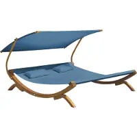 Axi Mallorca Tweepersoons ligbed met zonnescherm Blauw