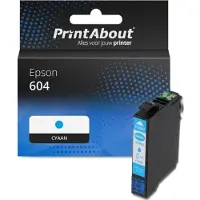 PrintAbout Huismerk Epson 604 (C13T10G24010) Inktcartridge Cyaan