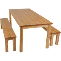 Axi Louise Picknicktafel met bankjes van hout 200 cm - Bruin
