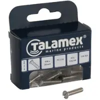 Talamex Countersunk Head Slotted 6 Units Zwart M6 x 50 mm