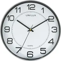 Unilux MAGNET wandklok, kwartsuurwerk, 30,5 cm, magnetische bevestiging, metaal grijs, batterij inbegrepen