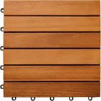 Merkloos Terrastegel Acaciahout - 30x30cm Plug In Systeem - FSC gecertificeerd