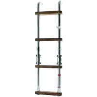 VETUS Inox Teak 4 Steps Swim Ladder Goud 760 mm