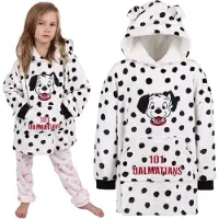 Disney 101 Dalmatiërs - Wit Sweatshirt met Capuchon / Badjas voor Kinderen / 122-140
