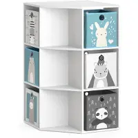 Vicco Luigi Kinderboekenkast – 64 x 107.8 cm met 4 vouwboxen Wit