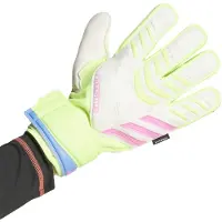Adidas Predator Match Fingersave Keepershandschoenen Wit Neongeel Roze