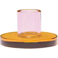 Hubsch – Astra Kandelaar Klein – Ø7 cm – Roze & Oranje