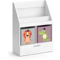 Vicco Luigi Kinderboekenkast – 72 x 96.2 cm met lade en 2 vouwdozen opt.4 Wit