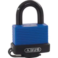 ABUS Hangslot 70IB-45 - 45 mm - Massief Messing - Beugel van Edelstaal met Kunststofmantel - Incl. 2 Sleutels - Dubbele Beugelvergrendeling - Gekapseld Slot met Drainagekanalen - Groen