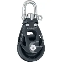 Harken Single Swivel Pulley 45 Mm Zwart