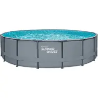 Summer Waves Elite Frame Pool: Rond opzetbad, compleet set, grijs, diameter 549 cm, hoogte 132 cm