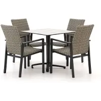 Manifesto furniture + 10% kassakorting | Manifesto Villongo/Canzo 80cm dining tuinset 5-delig stapelbaar inklapbaar