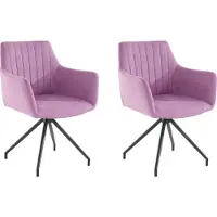 DOMUS Darcy-Eetkamerstoel - 2 Pack - Paars