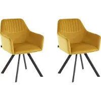 Notio Living Bella-Armstoel - Goud - Set van 2