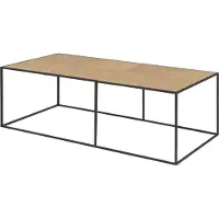 DOMUS Ortiz-Salontafel - 120 cm - Natuur/Zwart